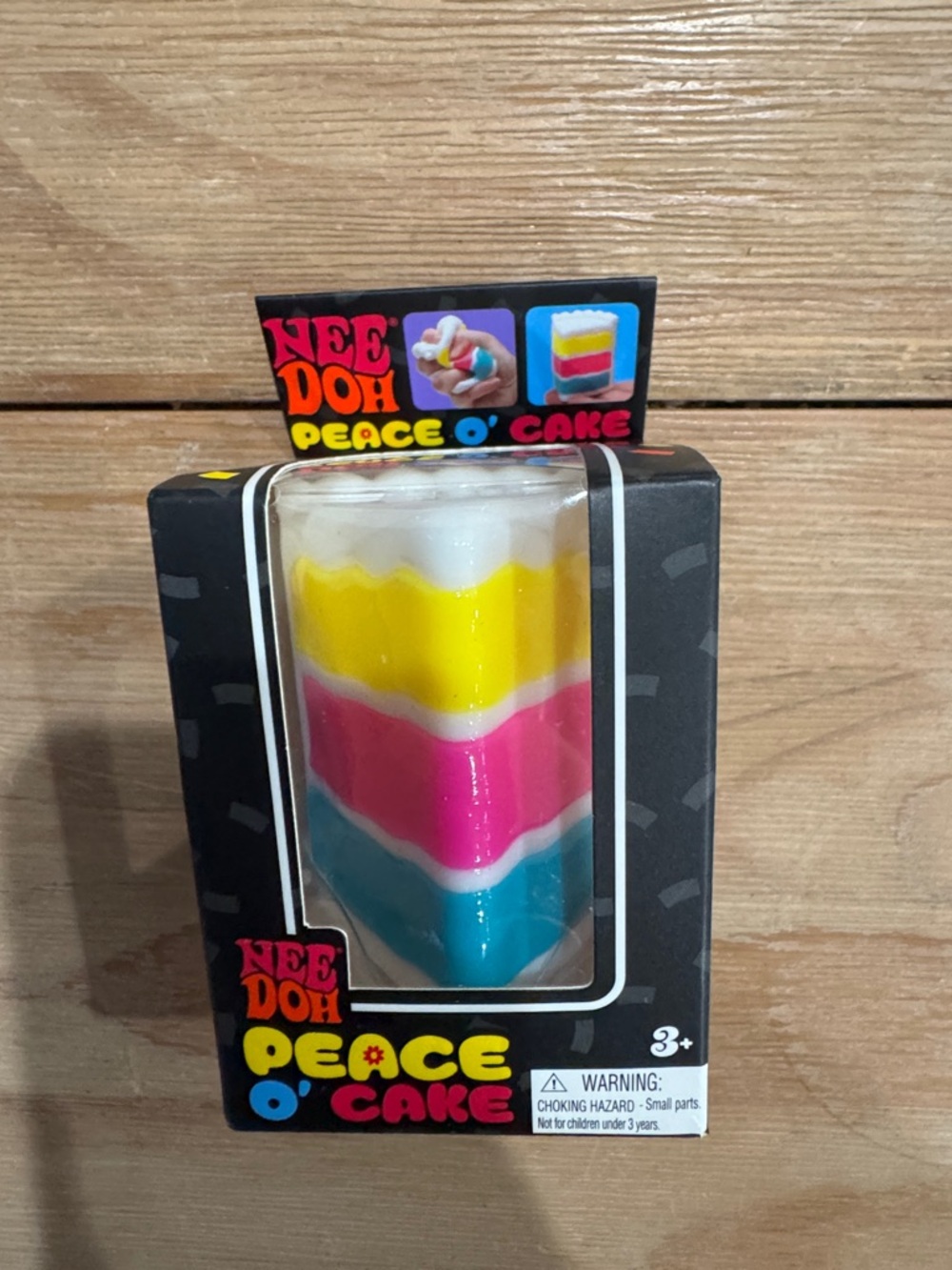 NeeDoh Peace O' Cake Scented Layered Toy - Yellow, Pink, Blue, White